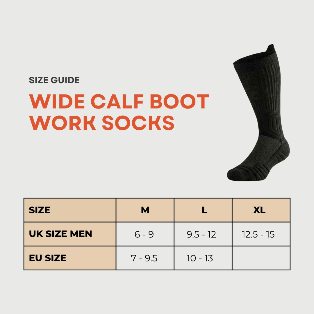 Tradesman Wide Calf Boot Socks