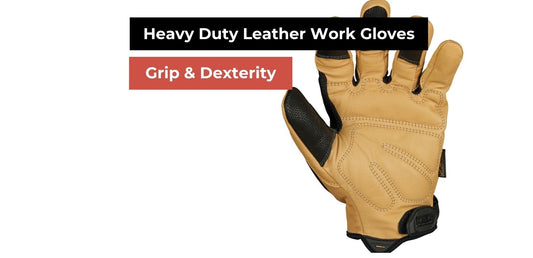 Heavy Duty Leather Work Gloves: Grip & Dexterity | Mason