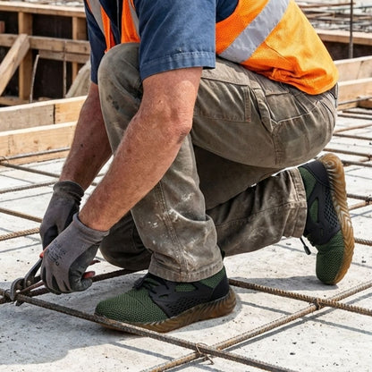 Breathable Slip-Resistant Steel Toe Work Shoes