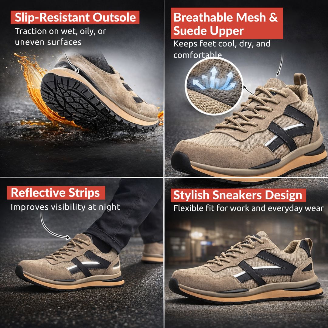 Steel Toe Breathable Work Shoes