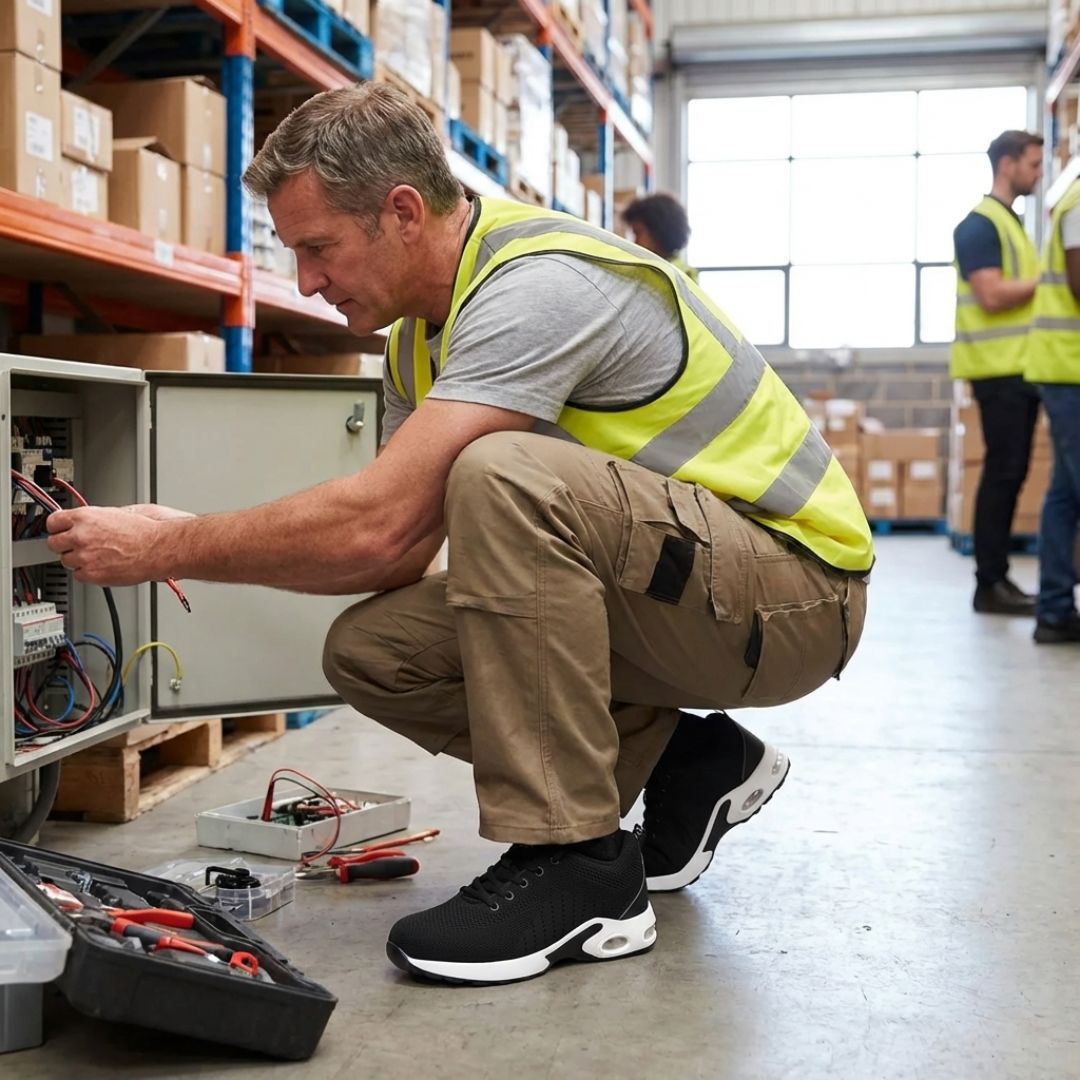Steel Toe Lightweight Athletic Work Shoes