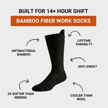 Bamboo Boots Work Socks