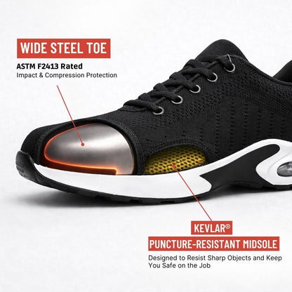 Steel Toe Lightweight Athletic Work Shoes