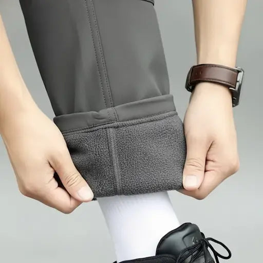 Fleece lined cargo work trousers