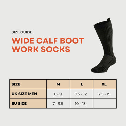 Tradesman Wide Calf Boot Socks