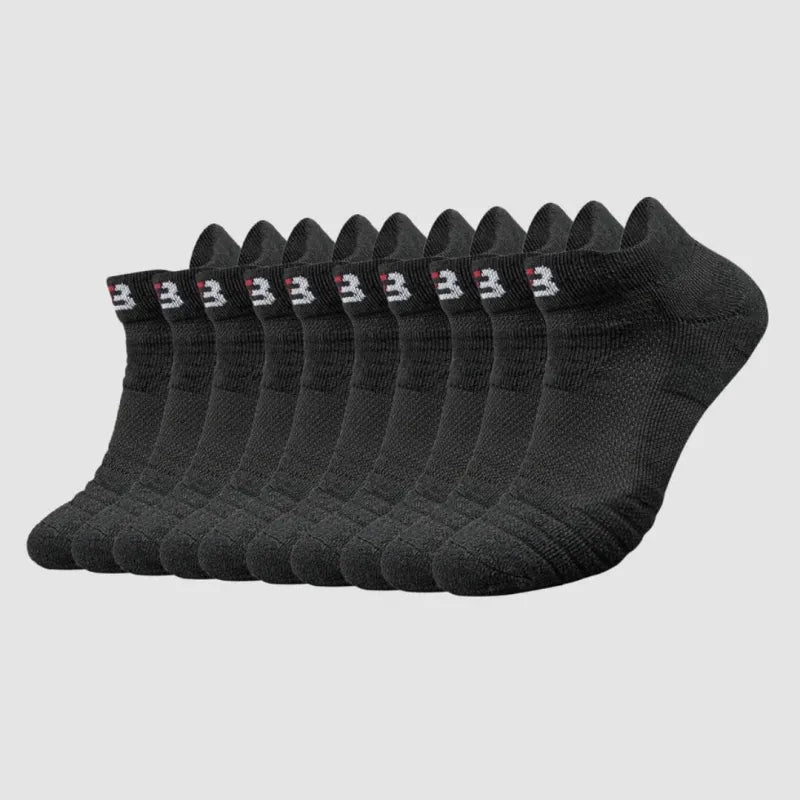 Breathable Work Socks (5 Pairs) - Black / UK 6–12