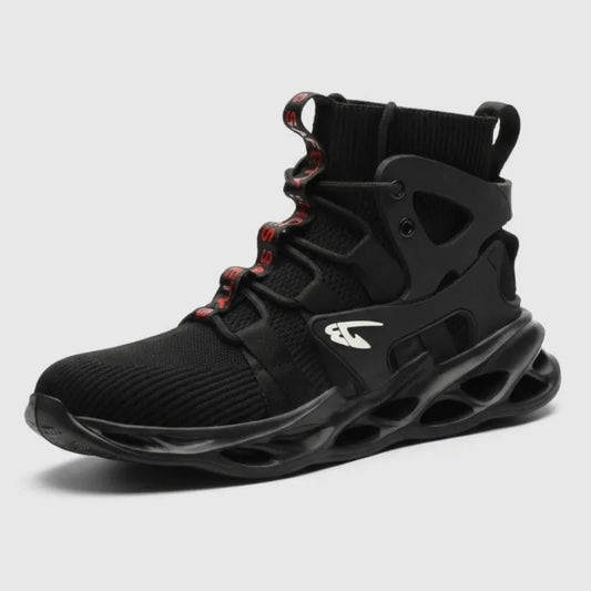 Comfortable Steel Toe Safety Shoes - Black / 5