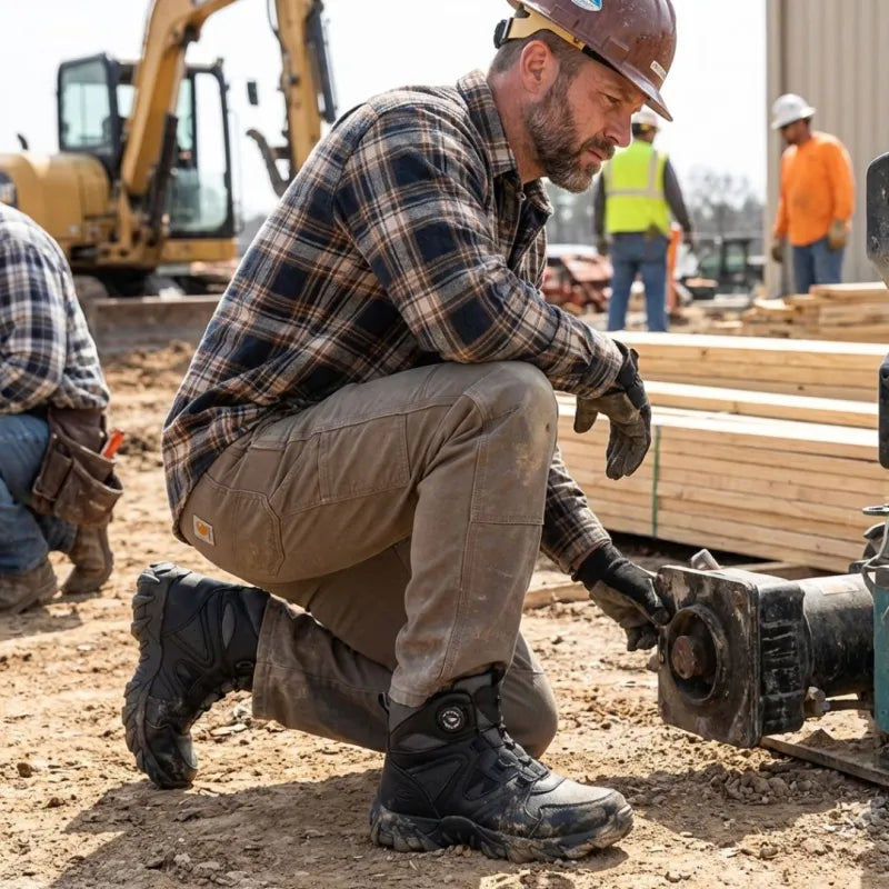 Dial-Lacing Non-Slip Steel Toe Boots