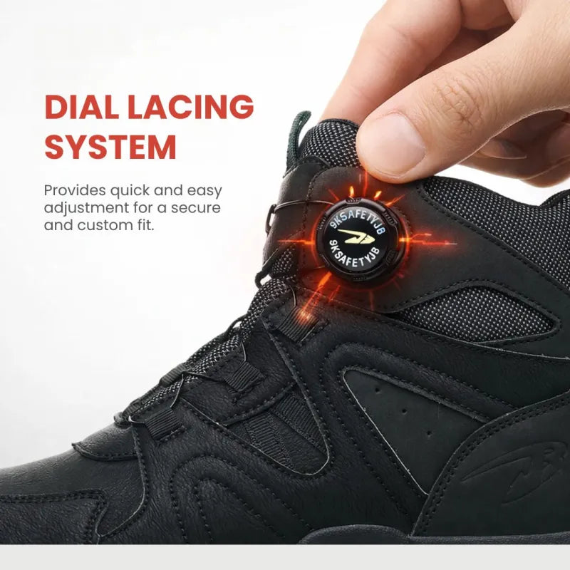 Dial-Lacing Non-Slip Steel Toe Boots