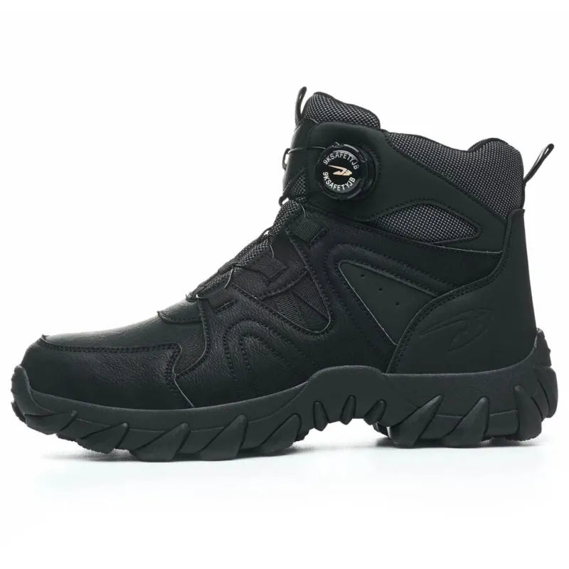 Dial-Lacing Non-Slip Steel Toe Boots - Black / M 6 - W 7.5