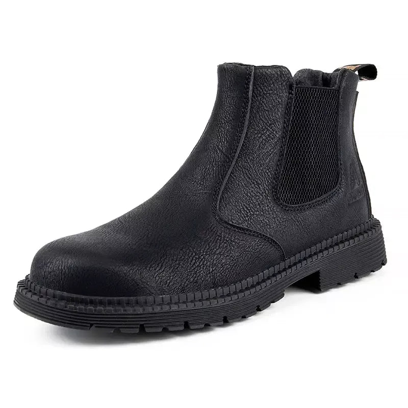 STRIDE S1 Pro | Slip-On Steel Toe Boots - 6.5 / Black