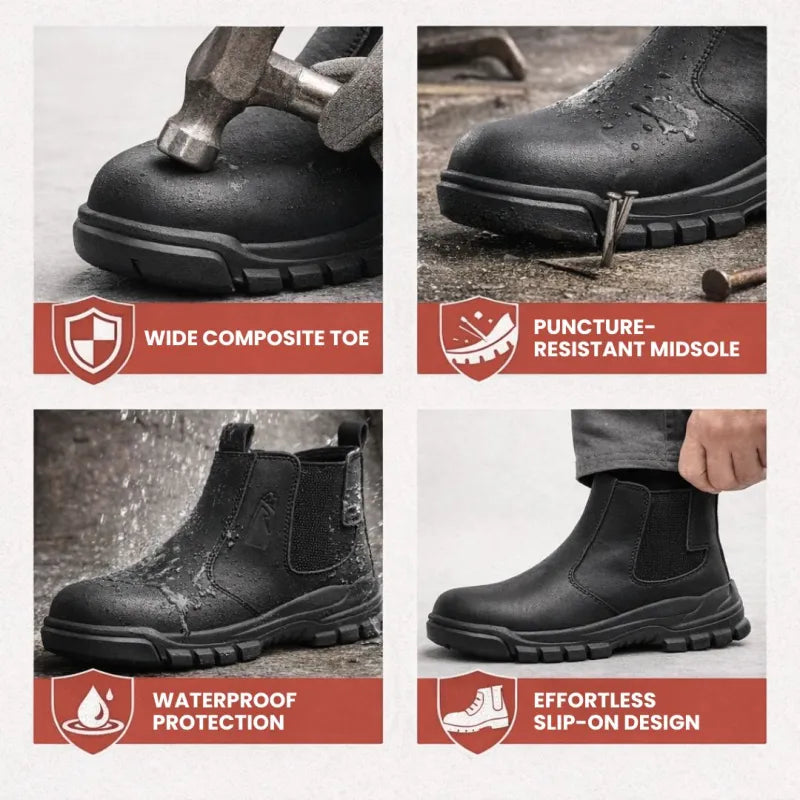 Waterproof Slip-On Composite Toe Boots
