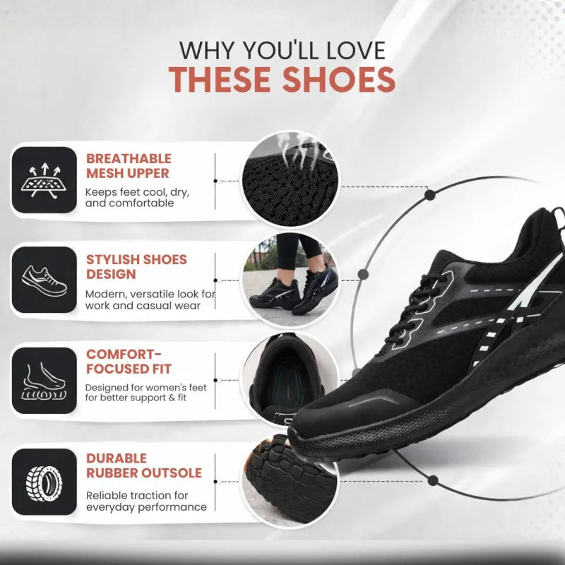 Women’s Lightweight Steel Toe Work Sneakers