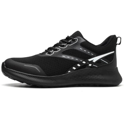 Women’s Lightweight Steel Toe Work Sneakers - Black / 6