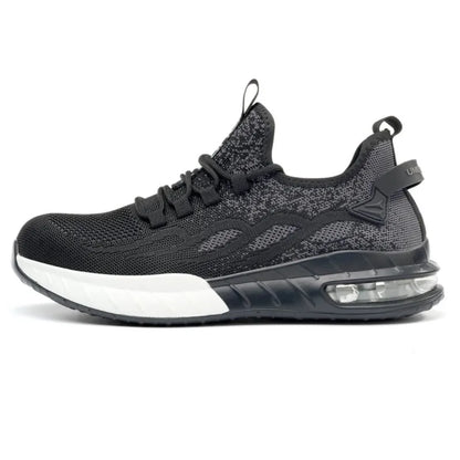Women’s Steel Toe Comfortable Work Sneakers - Black / 6