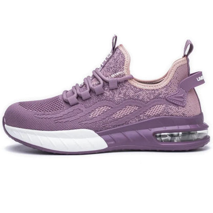 Women’s Steel Toe Comfortable Work Sneakers - Lavander / 6