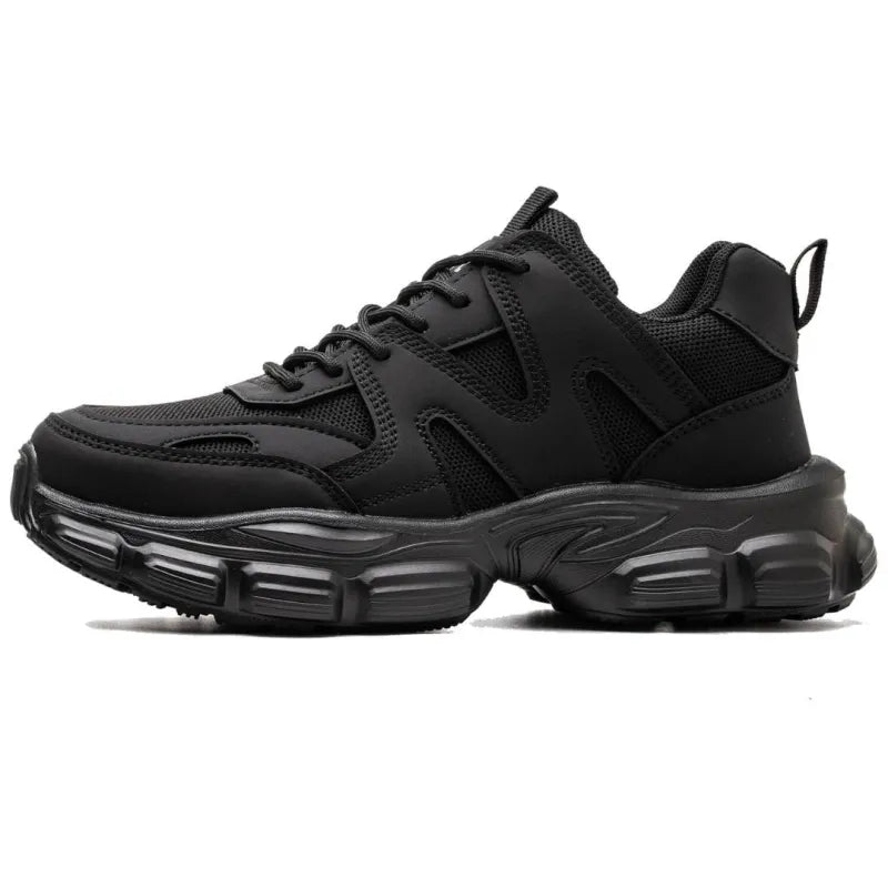 Women’s Stylish Comfortable Steel Toe Shoes - Black / 6