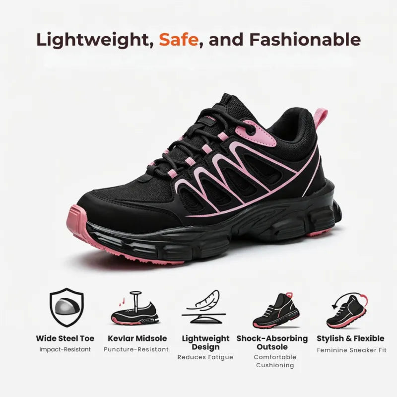 Women’s Stylish Comfortable Steel Toe Sneakers